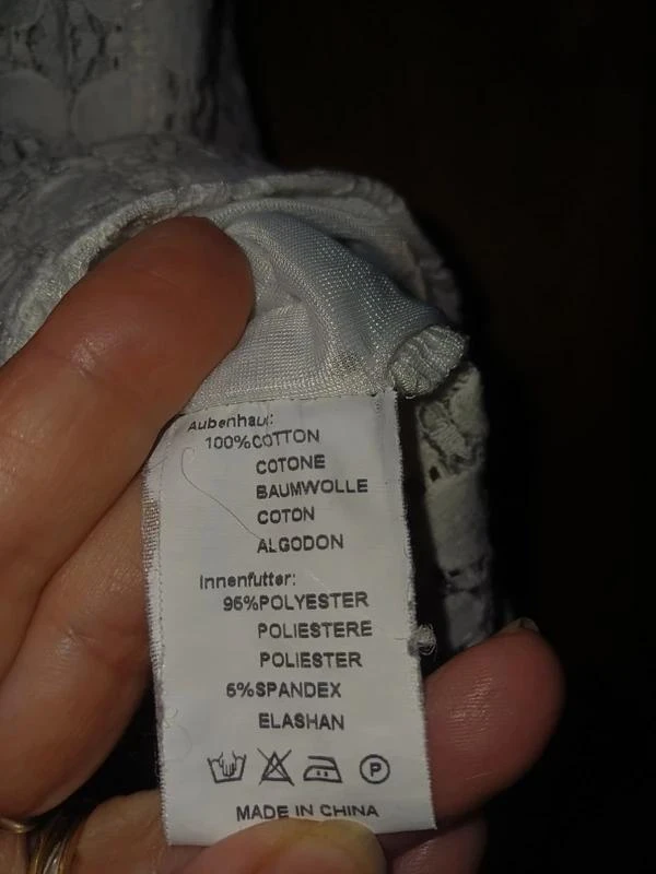 Camiseta branca bordada marca Senes tamanho S/M – photo 6